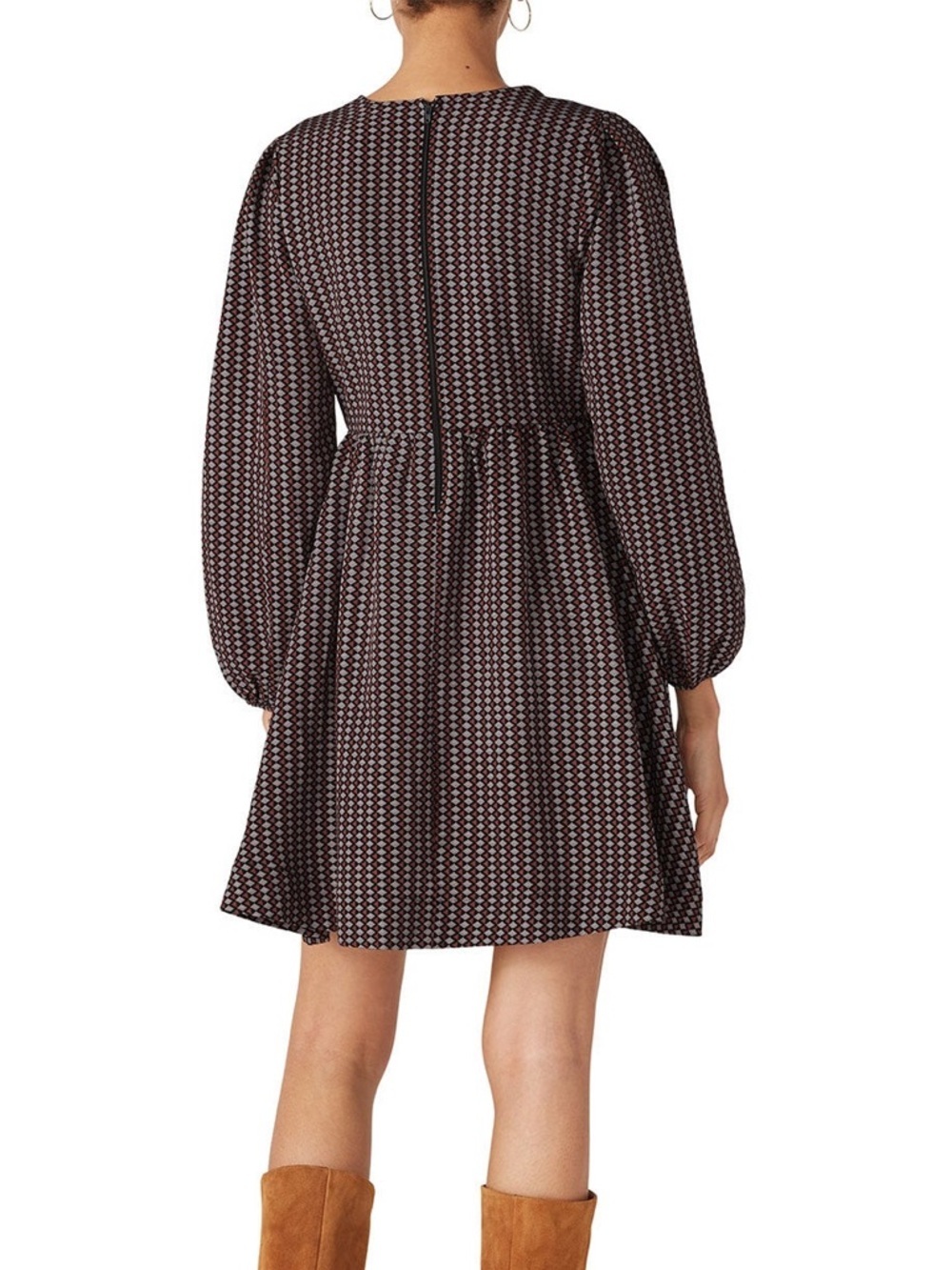 Love, Whit By Whitney Port Purple Geo Printed Dress View 2